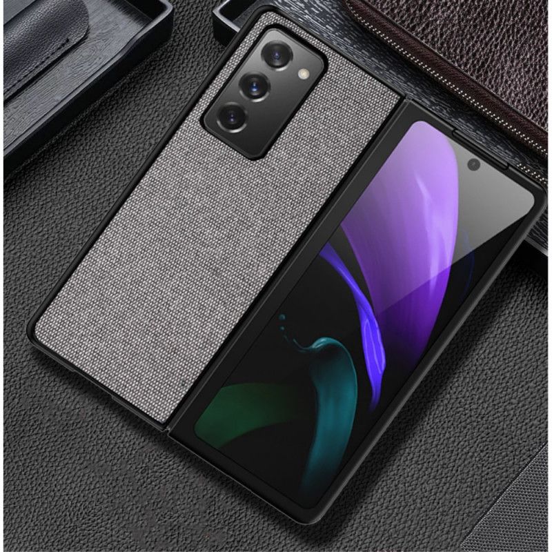 Futerały Samsung Galaxy Z Fold 2 Szary Czarny Etui na Telefon Hybryda Tkanin