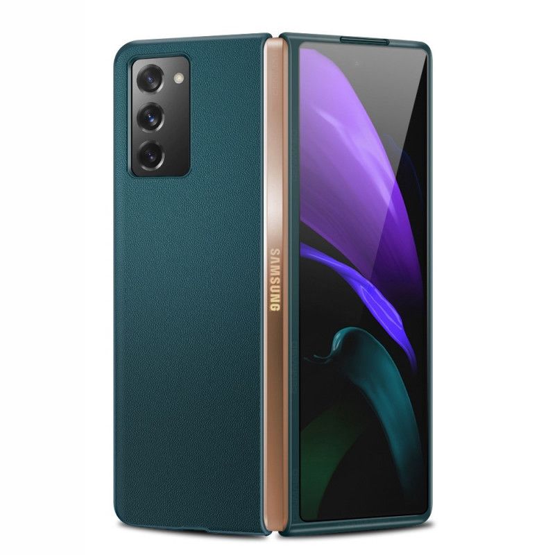 Futerały Samsung Galaxy Z Fold 2 Zielony Czarny Etui na Telefon Prawdziwa Skóra