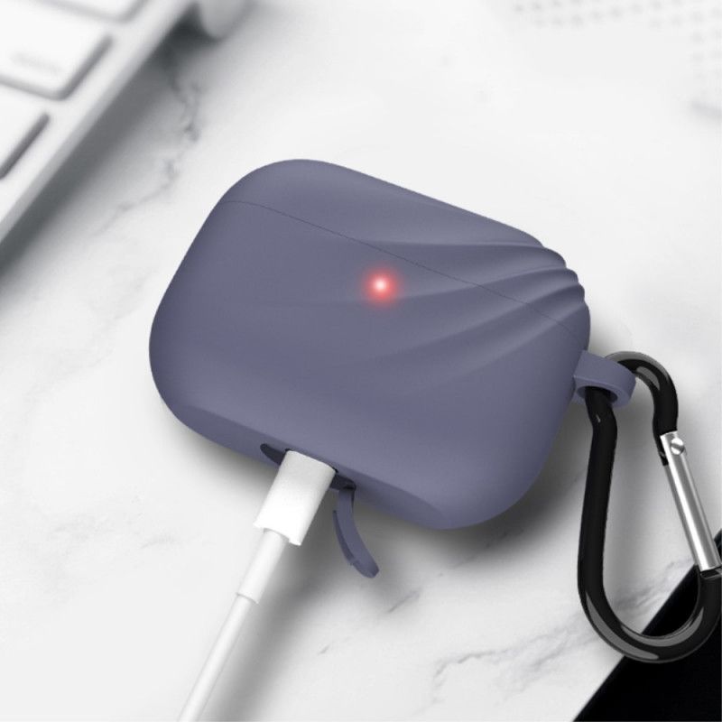 Etui AirPods Pro Biały Czarny Karabinek Silikonowy I Dirozowy