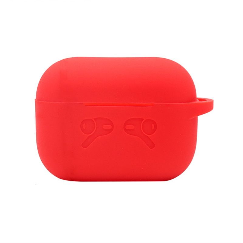 Etui AirPods Pro Biały Czarny Silikon W Czystych Kolorach Z Karabińczykiem