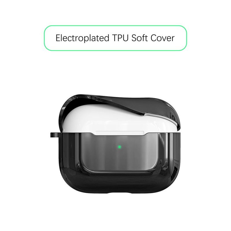 Etui AirPods Pro Czerwony Czarny Metaliczny Styl Z Karabińczykiem