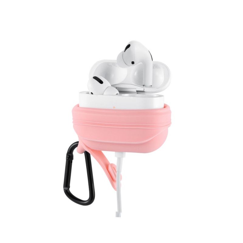 Etui AirPods Pro Czerwony Czarny Wodoodporny Silikon