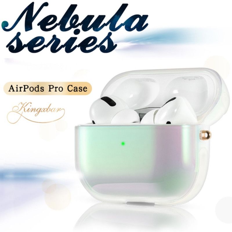 Etui AirPods Pro Fioletowy Biały Seria Mgławic Kingxbar Seria Mgławic