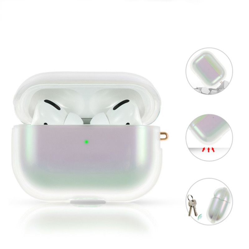 Etui AirPods Pro Fioletowy Biały Seria Mgławic Kingxbar Seria Mgławic