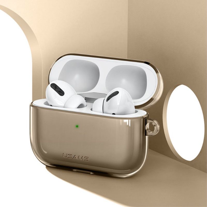 Etui AirPods Pro Przezroczysty Brązowy Wykorzystuje Elastyczny Silikon