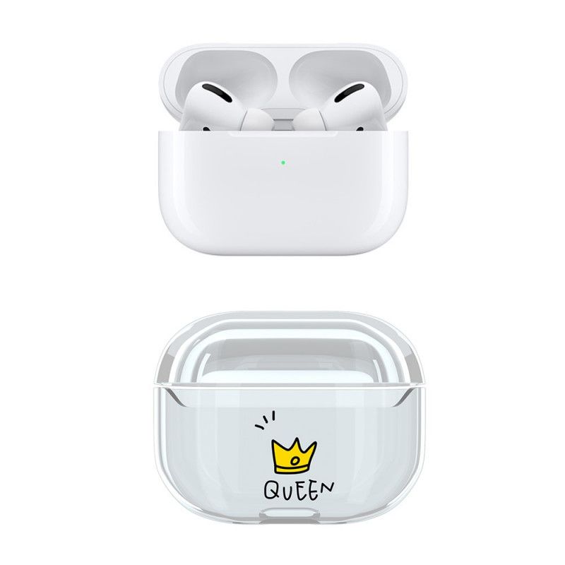 Etui AirPods Pro Szary Biały Królowa I Król