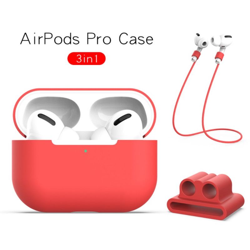 Futerały AirPods Pro Biały Czarny Etui na Telefon Silikon Z Przewodem Słuchawkowym