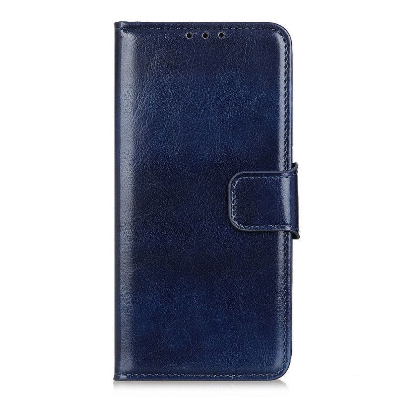 Etui Folio Xiaomi Redmi 8 Czerwony Czarny Błyszcząca Imitacja Skóry Etui Ochronne