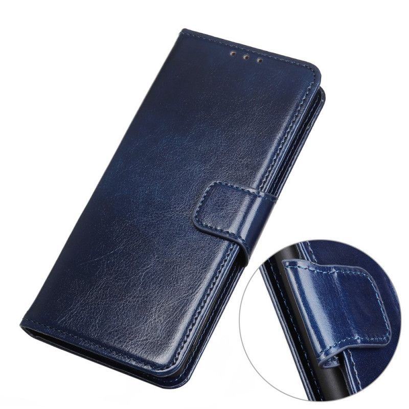 Etui Folio Xiaomi Redmi 8 Czerwony Czarny Błyszcząca Imitacja Skóry Etui Ochronne