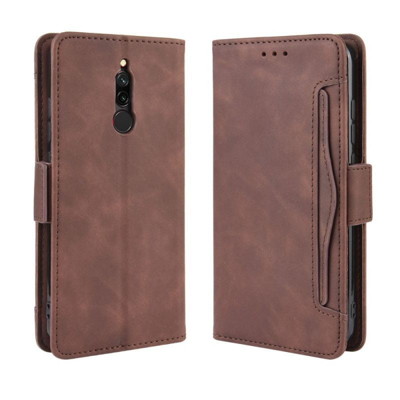 Etui Folio Xiaomi Redmi 8 Czerwony Czarny Multikarta Pierwszej Klasy