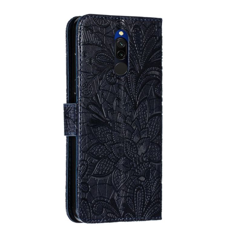 Etui Folio Xiaomi Redmi 8 Granatowy Plemienne Stringi W Kwiaty