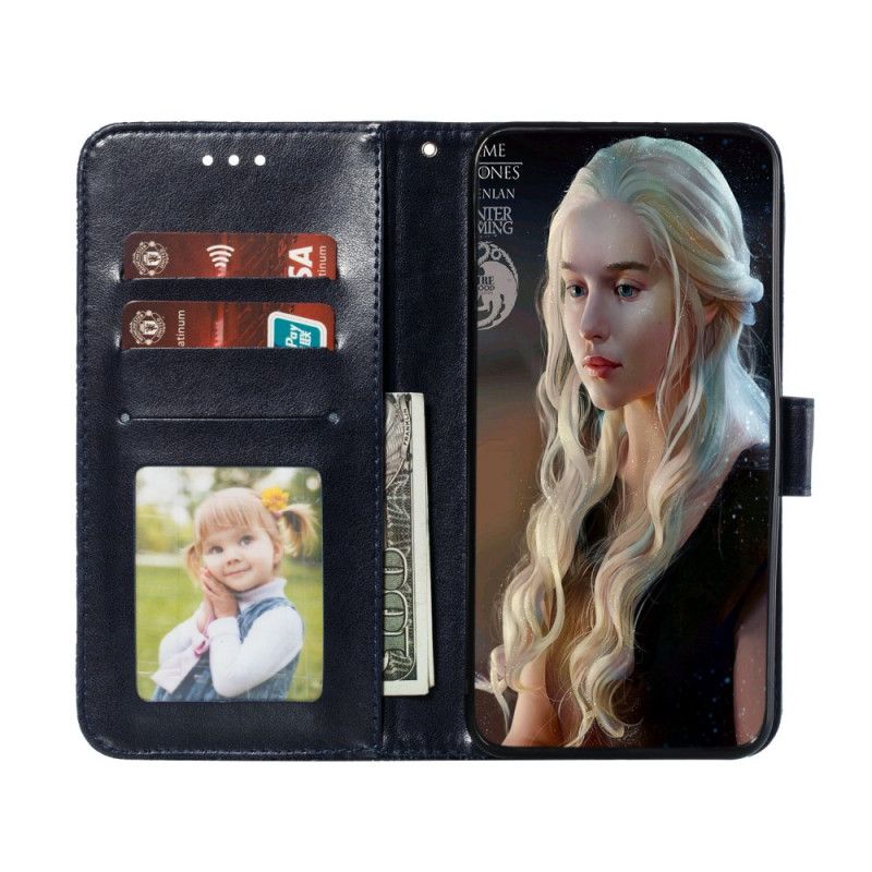 Etui Folio Xiaomi Redmi 8 Granatowy Plemienne Stringi W Kwiaty