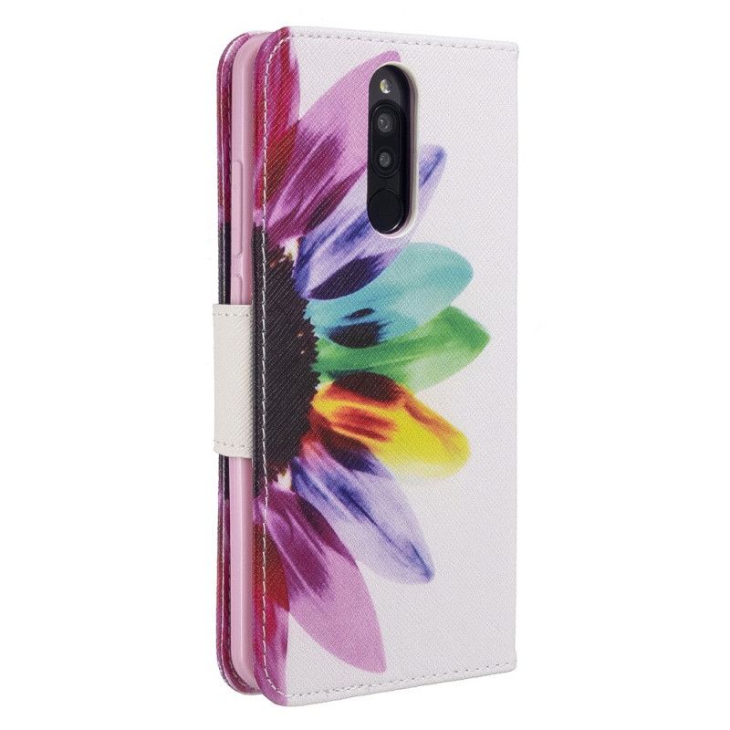 Etui Folio Xiaomi Redmi 8 Kwiat Akwareli