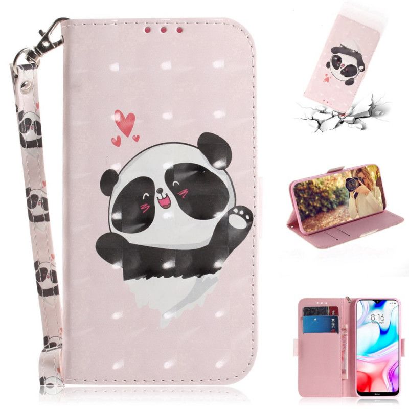 Etui Folio Xiaomi Redmi 8 Panda Love Ze Stringami