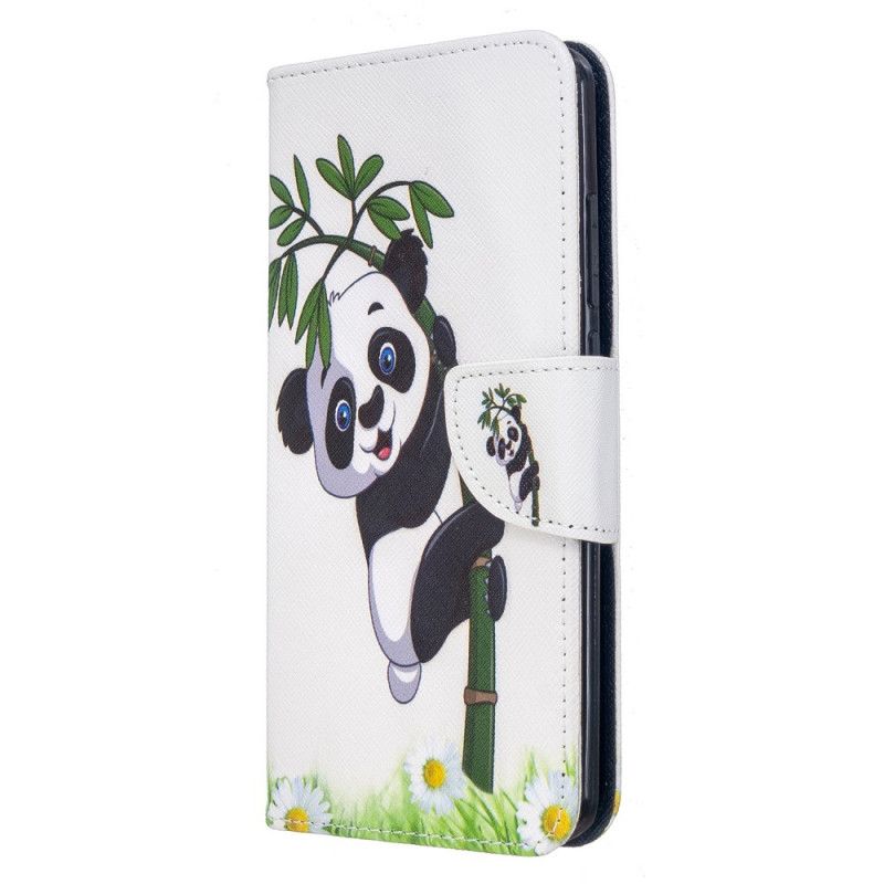 Etui Folio Xiaomi Redmi 8 Panda Na Bambusie