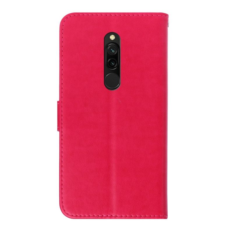 Etui Folio Xiaomi Redmi 8 Purpurowy Urok Motyla Etui Ochronne