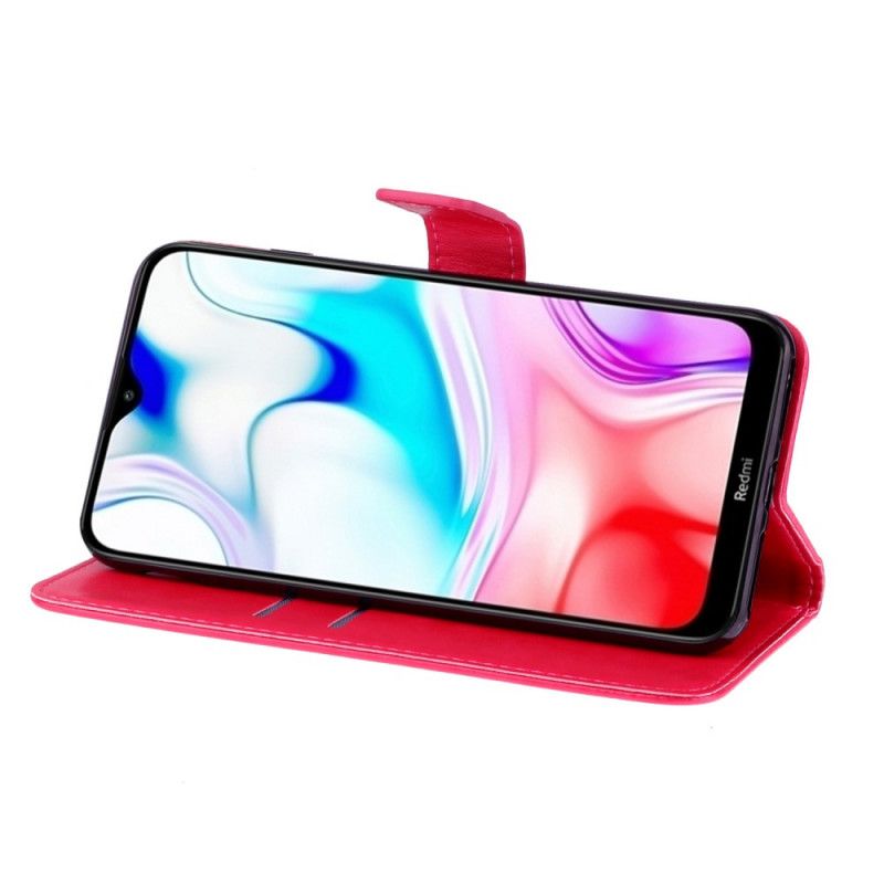 Etui Folio Xiaomi Redmi 8 Purpurowy Urok Motyla Etui Ochronne