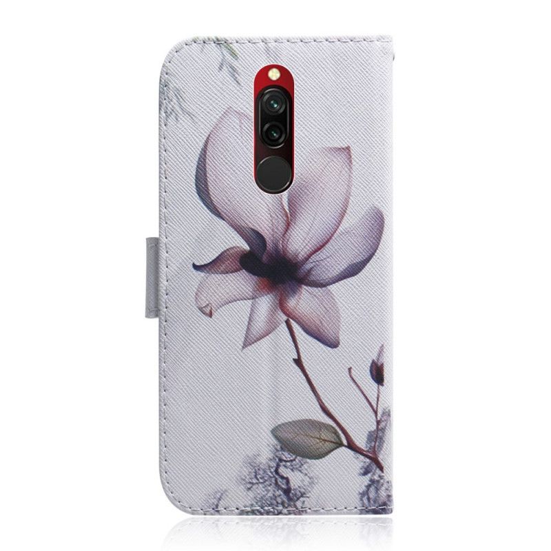 Etui Folio Xiaomi Redmi 8 Stary Kwiat Róży Etui Ochronne