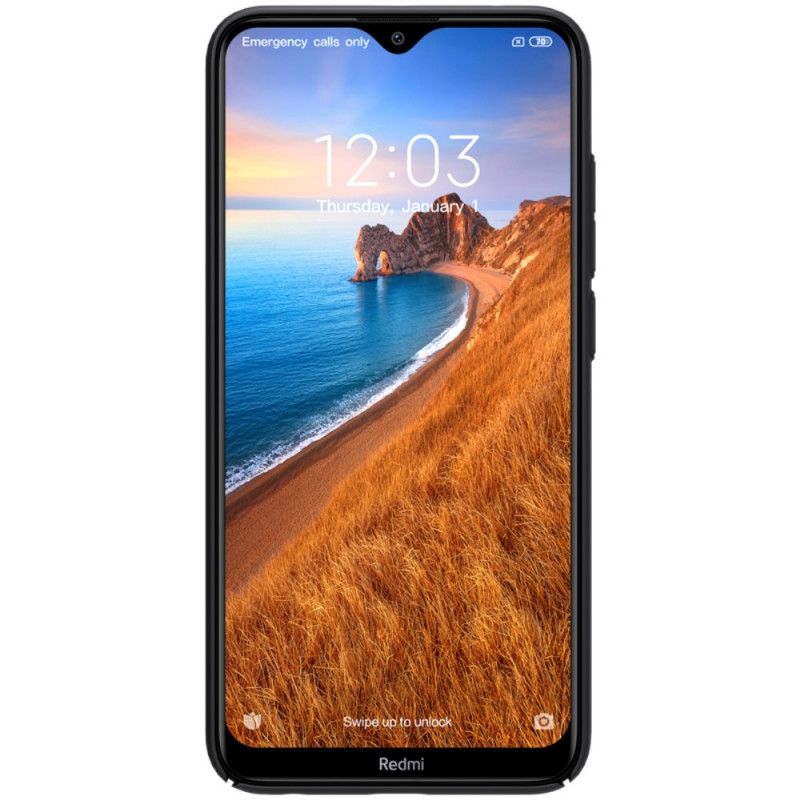 Etui Xiaomi Redmi 8 Cyjan Czarny Sztywny Matowy Nillkin