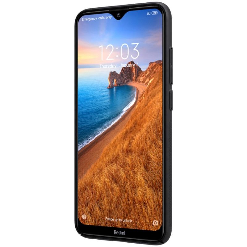 Etui Xiaomi Redmi 8 Cyjan Czarny Sztywny Matowy Nillkin