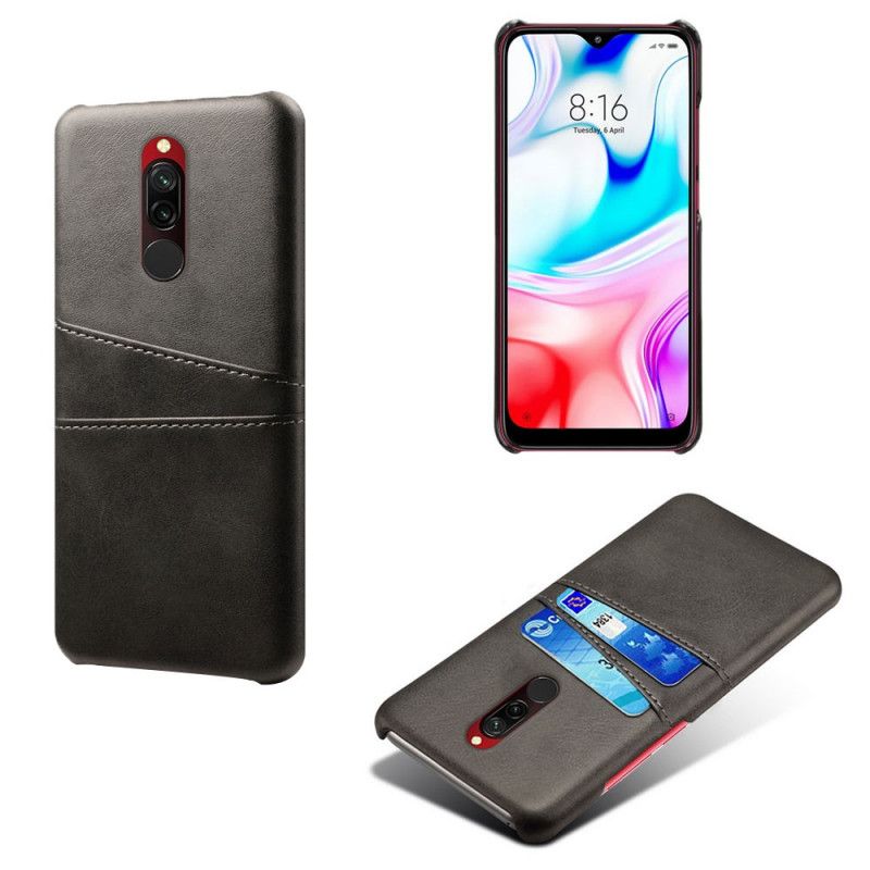 Etui Xiaomi Redmi 8 Czarny Posiadacz Karty