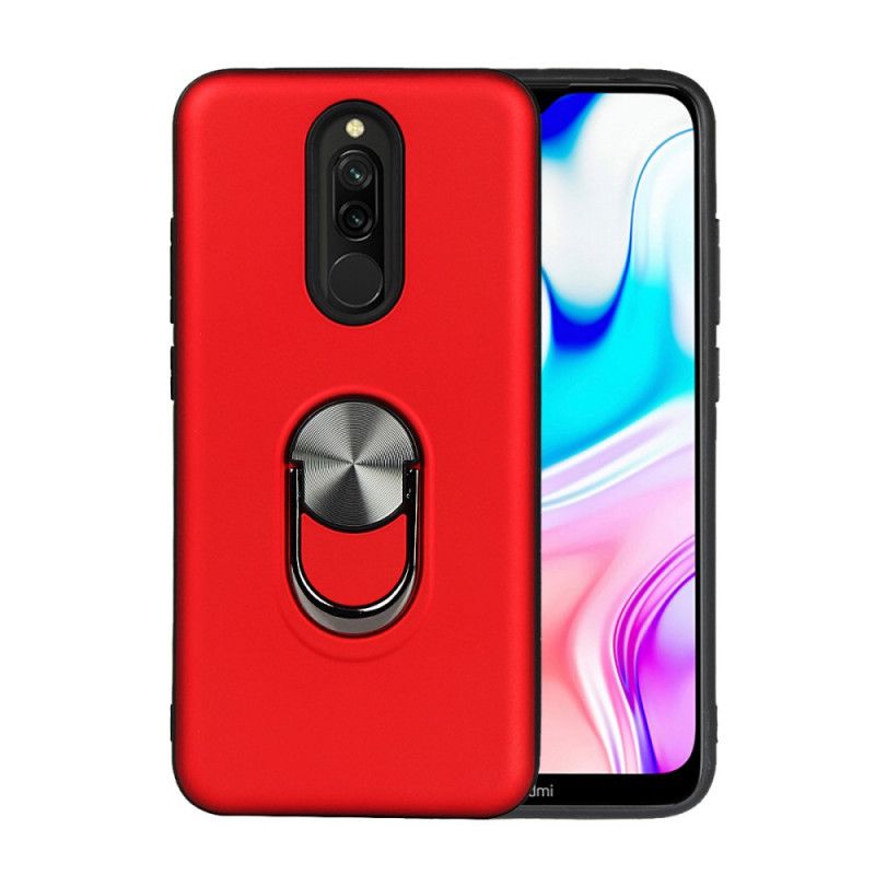 Etui Xiaomi Redmi 8 Czerwony Czarny Zdejmowany Z Pierścieniem Podtrzymującym Etui Ochronne