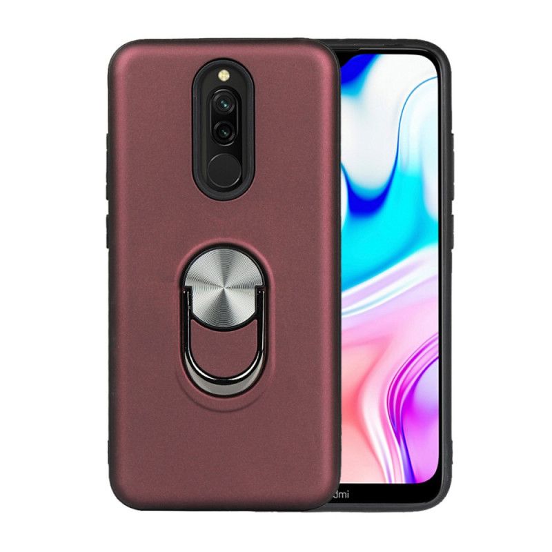 Etui Xiaomi Redmi 8 Czerwony Czarny Zdejmowany Z Pierścieniem Podtrzymującym Etui Ochronne