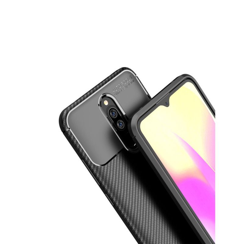 Etui Xiaomi Redmi 8 Granatowy Czarny Elastyczne Włókno Węglowe