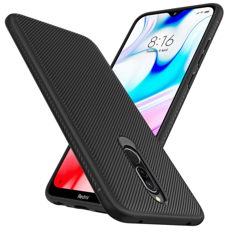 Etui Xiaomi Redmi 8 Granatowy Czarny Skośny Serial Jazzowy