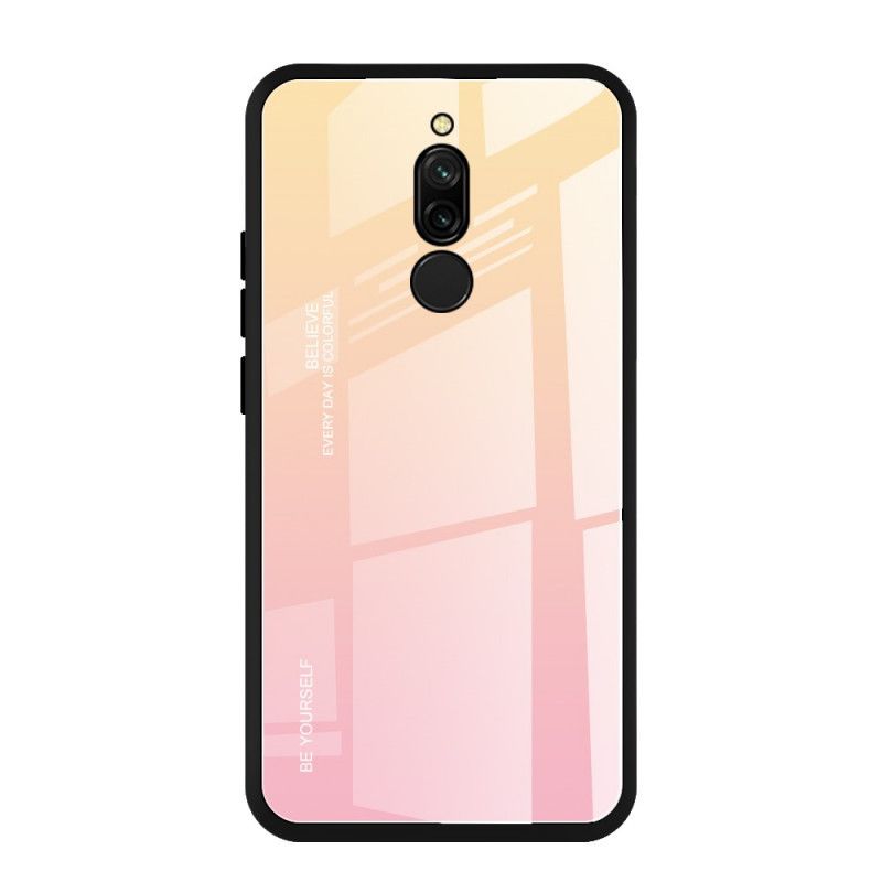 Etui Xiaomi Redmi 8 Granatowy Czerwony Bądź Sobą Ze Szkła Hartowanego