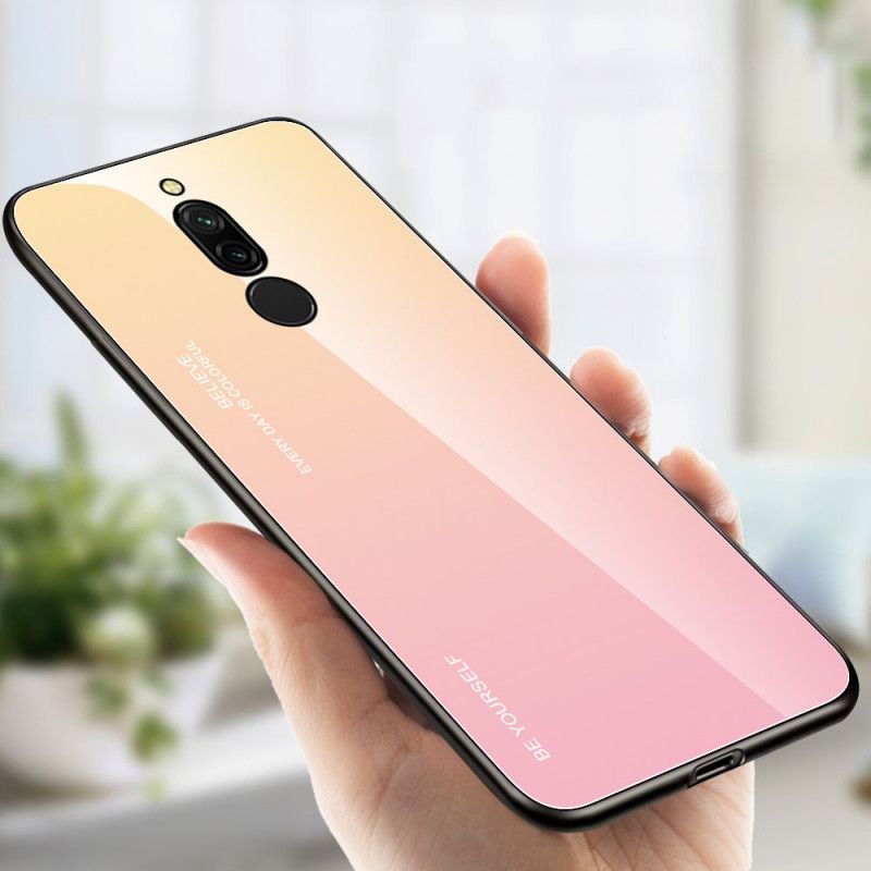 Etui Xiaomi Redmi 8 Granatowy Czerwony Bądź Sobą Ze Szkła Hartowanego