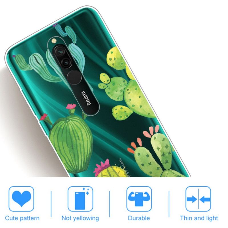 Etui Xiaomi Redmi 8 Kaktus Akwarelowy Etui Ochronne