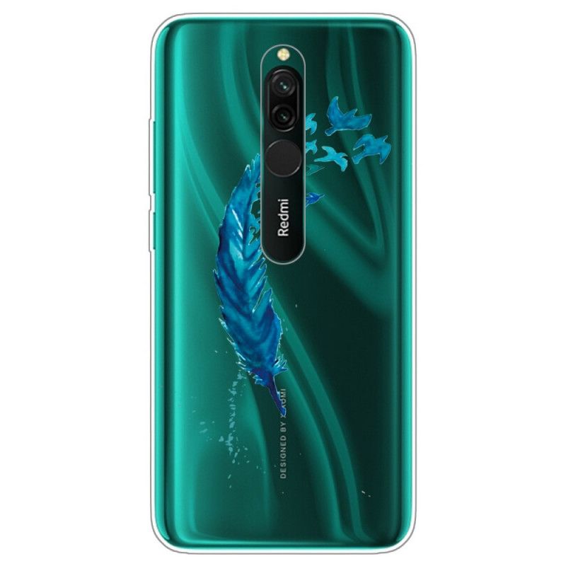 Etui Xiaomi Redmi 8 Piękne Niebieskie Pióro