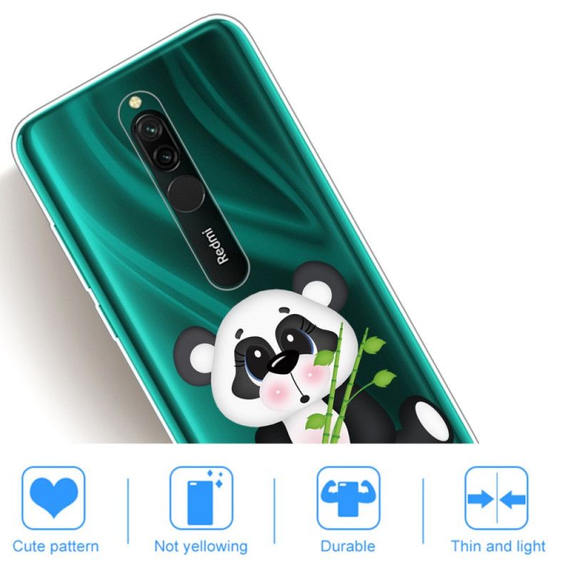 Etui Xiaomi Redmi 8 Przezroczysta Smutna Panda Etui Ochronne