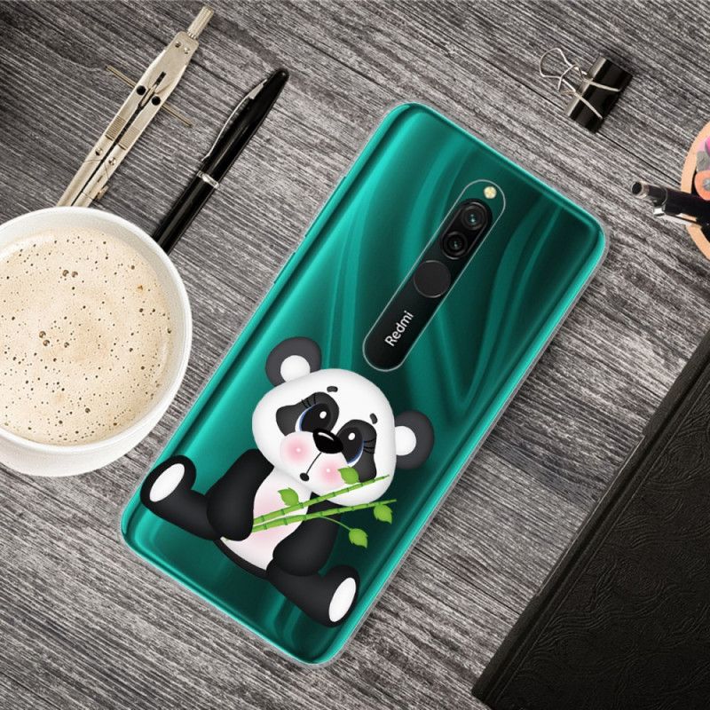 Etui Xiaomi Redmi 8 Przezroczysta Smutna Panda Etui Ochronne