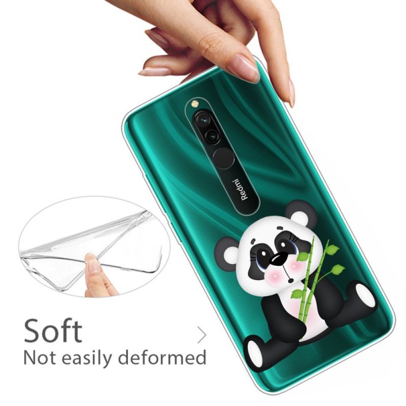 Etui Xiaomi Redmi 8 Przezroczysta Smutna Panda Etui Ochronne