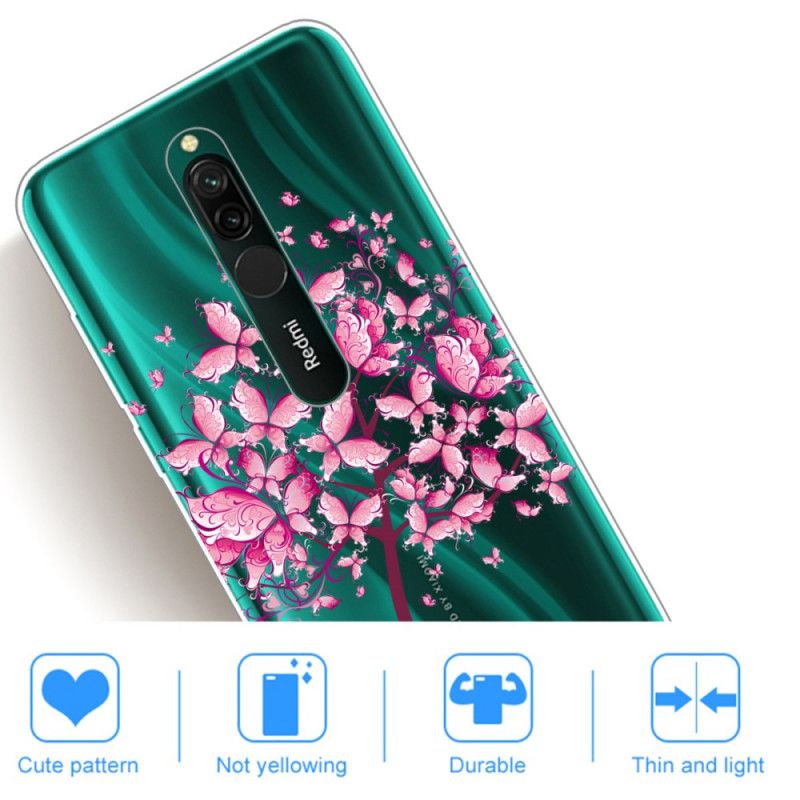 Etui Xiaomi Redmi 8 Różowy Wierzchołek Drzewa