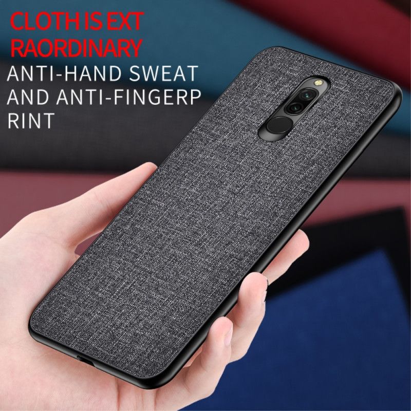 Etui Xiaomi Redmi 8 Szary Czarny Hybrydowa Konstrukcja Tkaniny Etui Ochronne