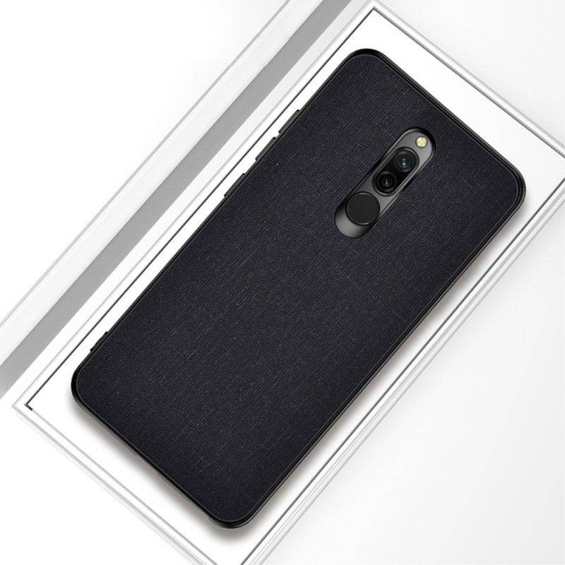 Etui Xiaomi Redmi 8 Szary Czarny Hybrydowa Konstrukcja Tkaniny Etui Ochronne