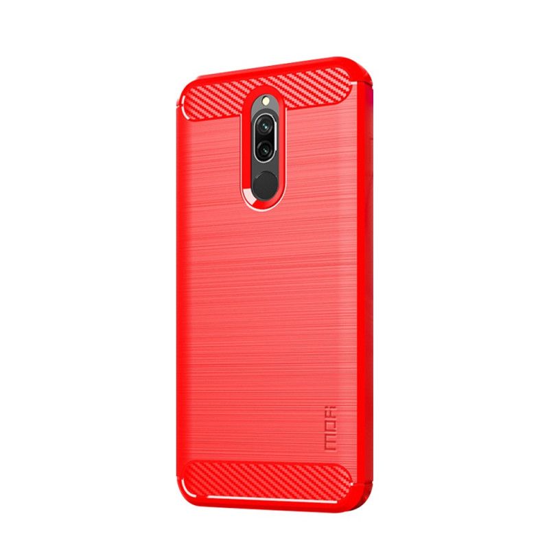 Etui Xiaomi Redmi 8 Szary Czarny Mofi Szczotkowane Włókno Węglowe