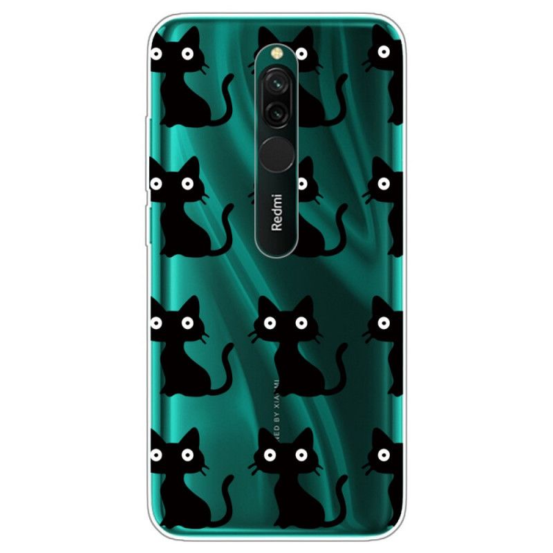 Etui Xiaomi Redmi 8 Wiele Czarnych Kotów