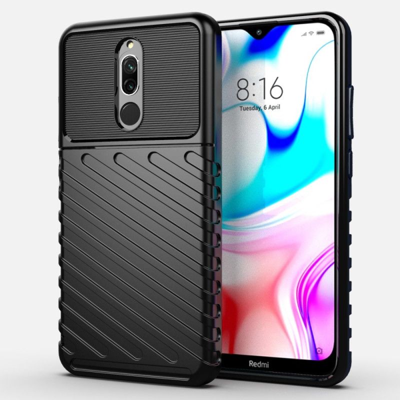 Etui Xiaomi Redmi 8 Zielony Czarny Seria Grzmotów Etui Ochronne