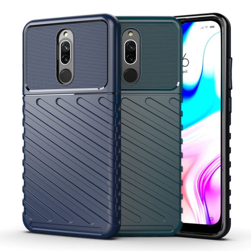 Etui Xiaomi Redmi 8 Zielony Czarny Seria Grzmotów Etui Ochronne