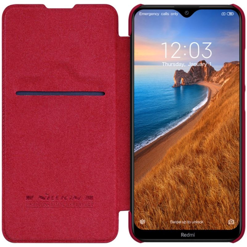 Flip Kotelot Xiaomi Redmi 8 Czerwony Czarny Etui na Telefon Seria Nillkin Qin