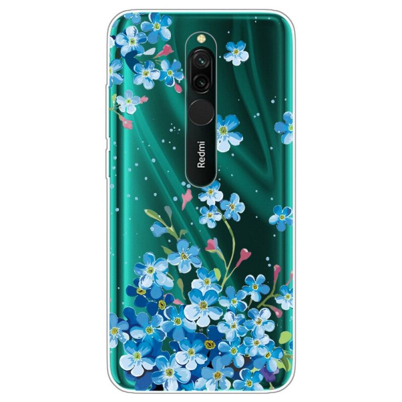 Futerały Xiaomi Redmi 8 Etui na Telefon Bukiet Niebieskich Kwiatów