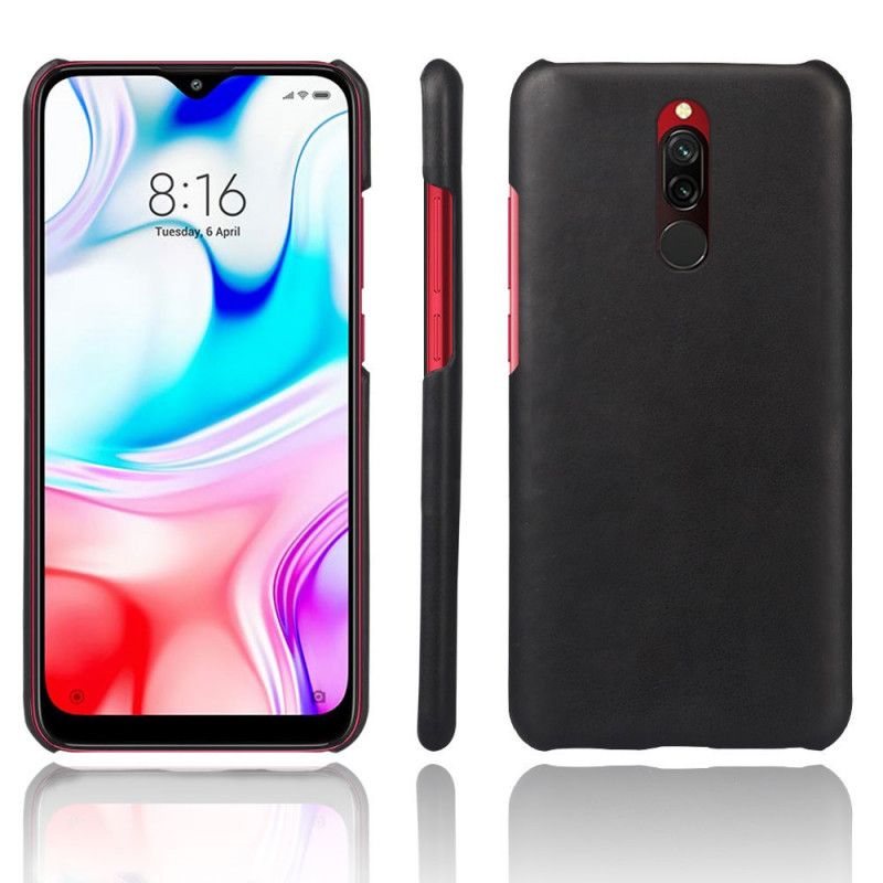 Futerały Xiaomi Redmi 8 Granatowy Czerwony Etui na Telefon Efekt Skóry Ksq