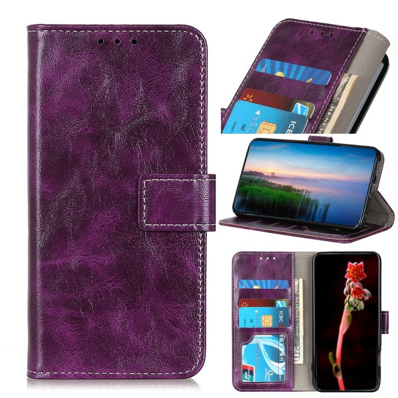 Etui Folio Huawei Mate 30 Czerwony Czarny Błyszczące I Widoczne Szwy Etui Ochronne