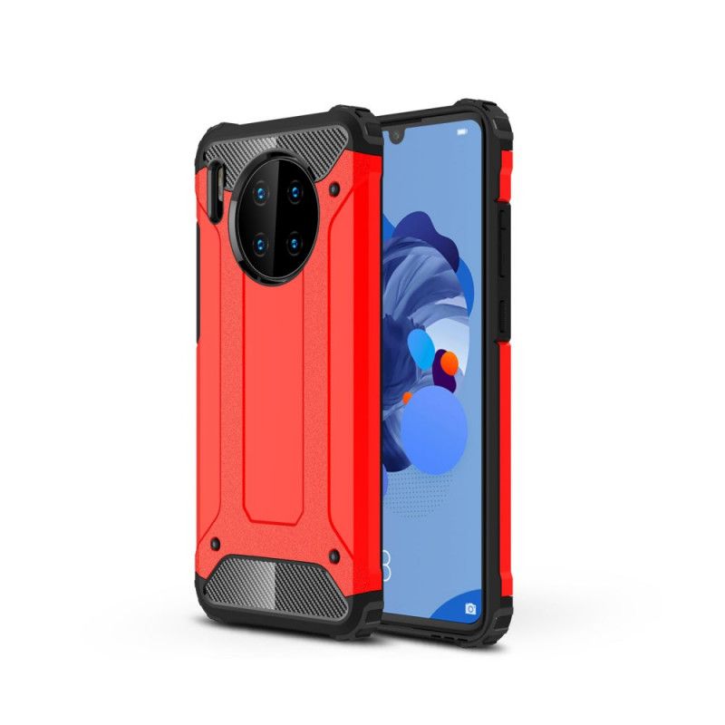 Etui Huawei Mate 30 Czerwony Czarny Ocalały Etui Ochronne