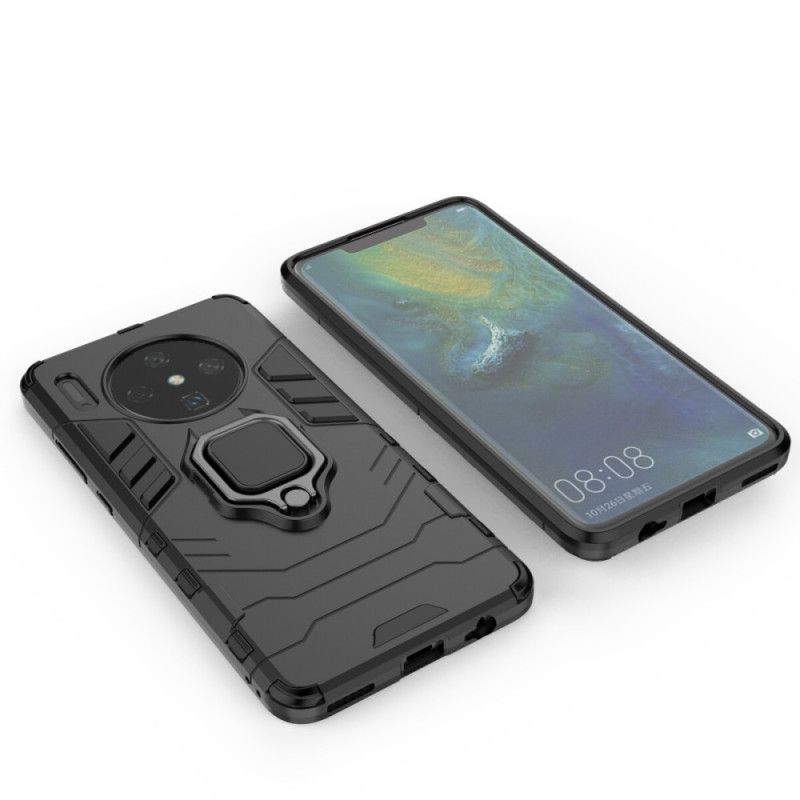 Etui Huawei Mate 30 Czerwony Czarny Pierścień Oporowy Etui Ochronne