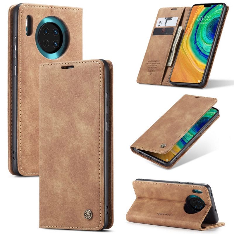 Flip Kotelot Huawei Mate 30 Granatowy Czarny Etui Z Imitacji Skóry Etui Ochronne